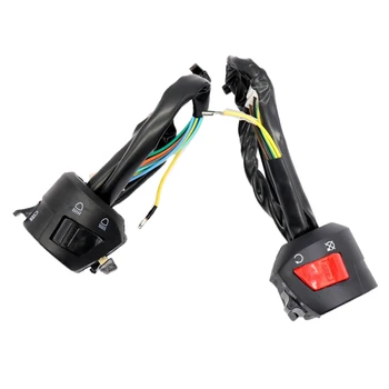 

2pcs 7/8'' Handlebar Switch Horn Turn Signal Start High/Low Beam Control
