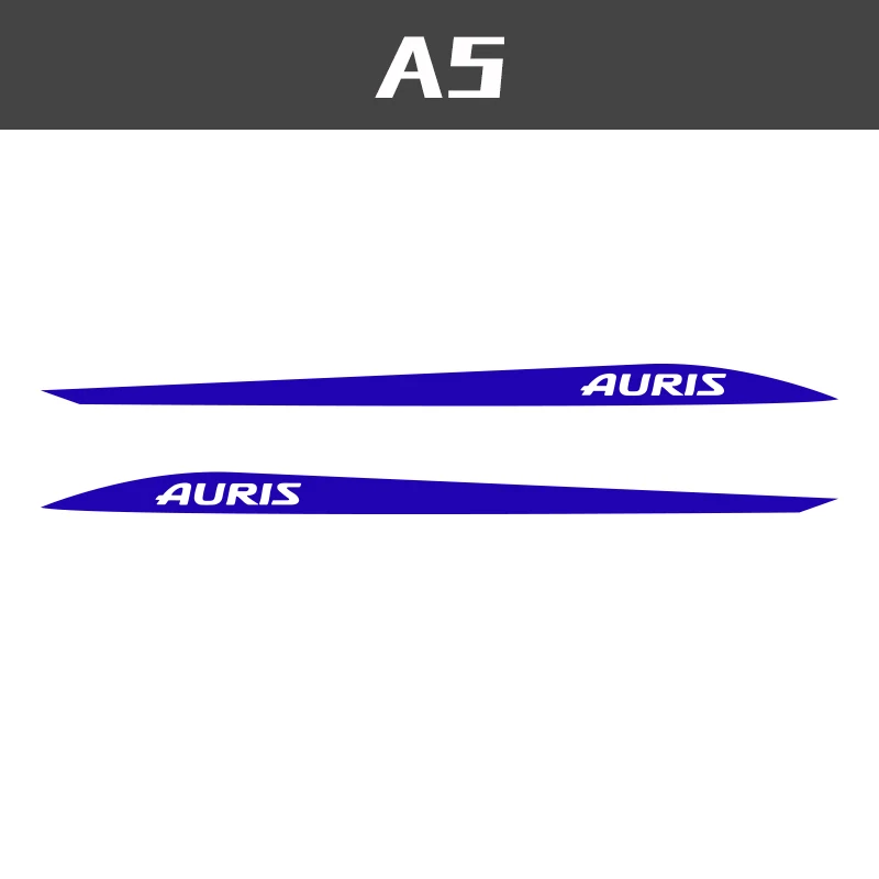 2 шт. автомобильные виниловые боковые полосы наклейки Авто графика наклейки для Toyota Auris Touring Sports - Название цвета: Синий
