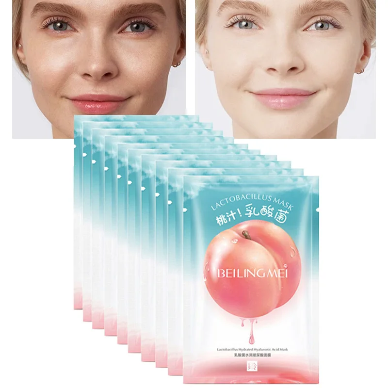 

Lactobacillus Hyaluronic Acid Mask Anti-Aging Firm Lifting Moisturiziing RepairDeep Nourishment Brighten Skin Colour 25ml*10PCS
