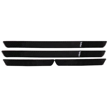 

4 PCS New Carbon Fiber Welcome Pedal Door Sill Cover Trim Fit for New Q7 2016-2019