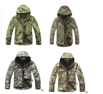 

Outdoor Soft Cover MEN'S Assault Jacket Fleece Sports Camouflage plus Velvet Jacket