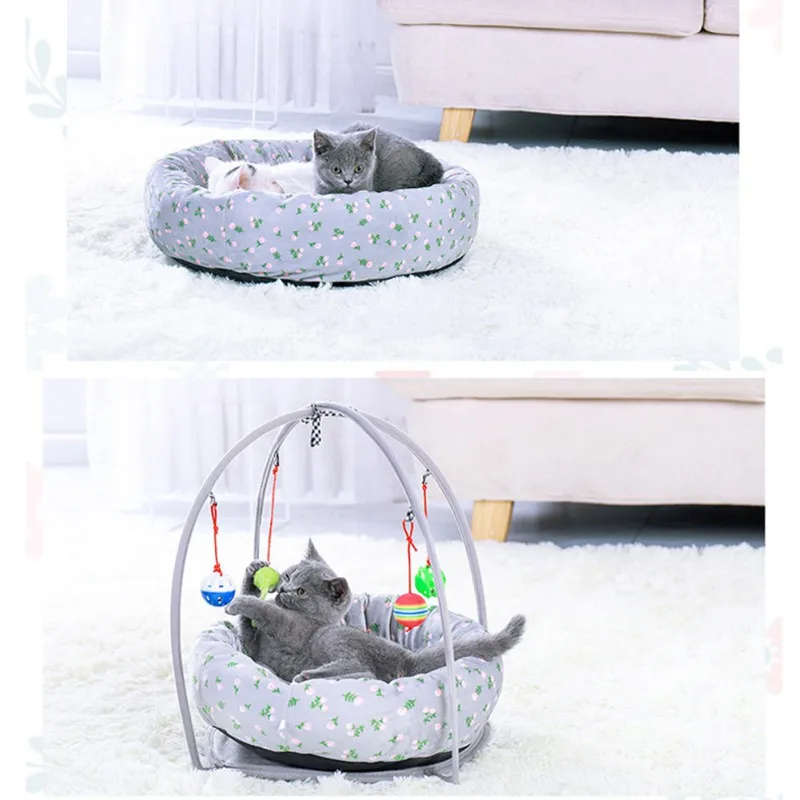 Игрушка для домашней кошки Спящая палатка игровая площадка для всех сезонов кошка палатка для животных коврик Многофункциональная игрушка гнездо для домашних животных матрац для кошек