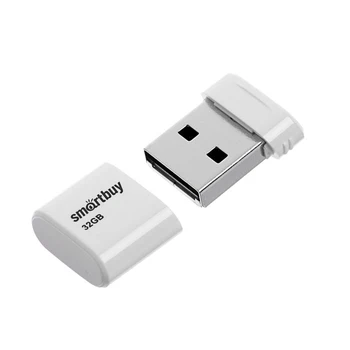 

Flash drive Smartbuy Lara, 32 GB, USB2.0, read up to 25 Mb / s, write up to 15 Mb / s, white 4260323