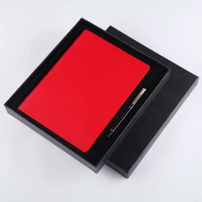 Gift Box C Записная книжка из искусственной кожи для деловых встреч, офиса, 6 отверстий, линия, дневник, несъемный блокнот, спираль, блокнот, на заказ, логотип, подарочная коробка - Цвет: Gift Box C