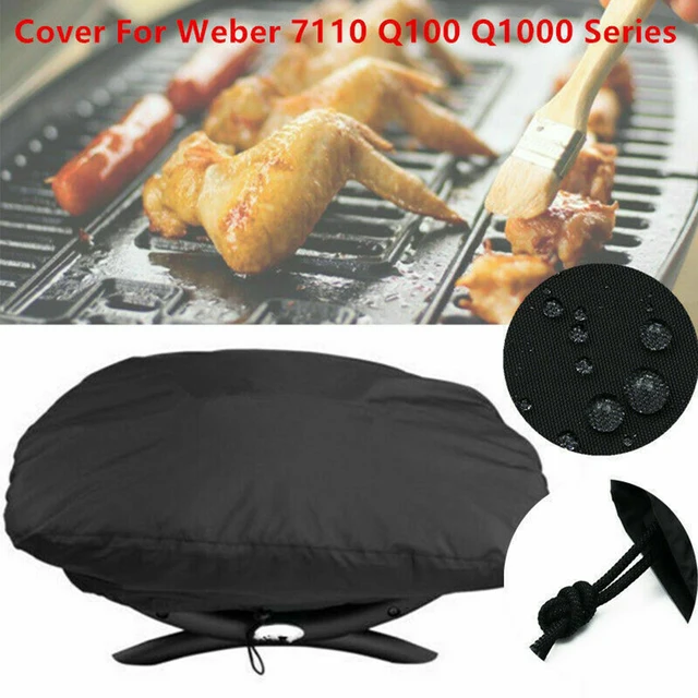 Tartozékok Bbq Kályha Pajzs Uv Ellenálló Szélálló Kerti Grill Borító Vízálló Poliészter Kültéri Weber 7110 Q1000 -Hez - Image 5
