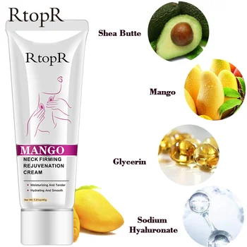 RtopR Neck Firming Cream Wrinkle Remover Whitening Moisturizing V Shape Massage Smooth Anti Aging Repairing