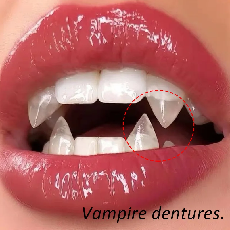 Adult Kids Halloween Vampire False Teeth Horrific Party Costume