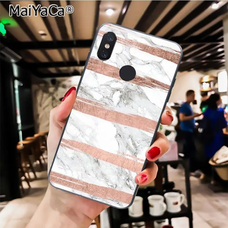 MaiYaCa Art белый черный розовый мраморный принт ананас PhoneCase для Xiaomi Redmi8 4X 6A 5A 7ARedmi5 5Plus Note4 5 7 A1 A2Lite