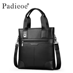 Padieoe Мужская сумка портфель кожа А4 сумка-мессенджер, Сумка кошельки из натуральной кожи