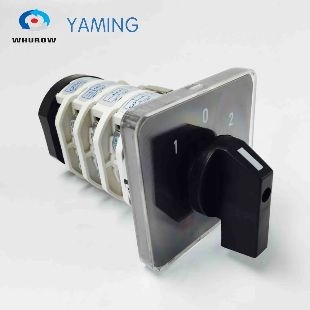 Yaming Электрический поворотный переключение Cam коммутаторы 3 Положение 1-0-2 32A 690 В 4 фазы управления коммутатора schakelaar YMZ12-32/4