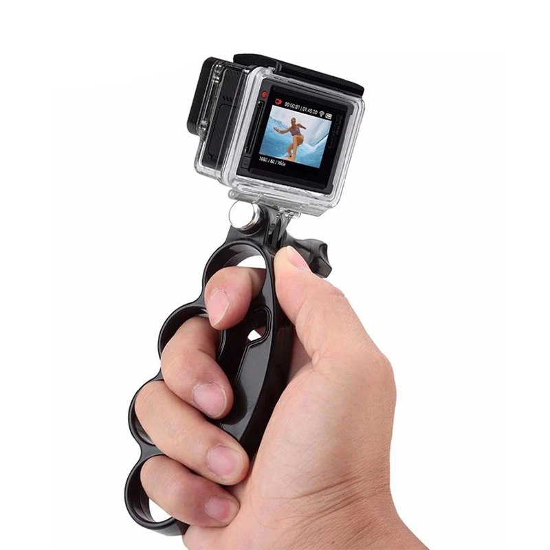 Palmare Knuckle Finger Grip Selfie Mount Per Gopro Hero 12 11 10 9 8 7 6 5 Sjcam Eken Dji Osmo Action Camera Go Pro Accessori