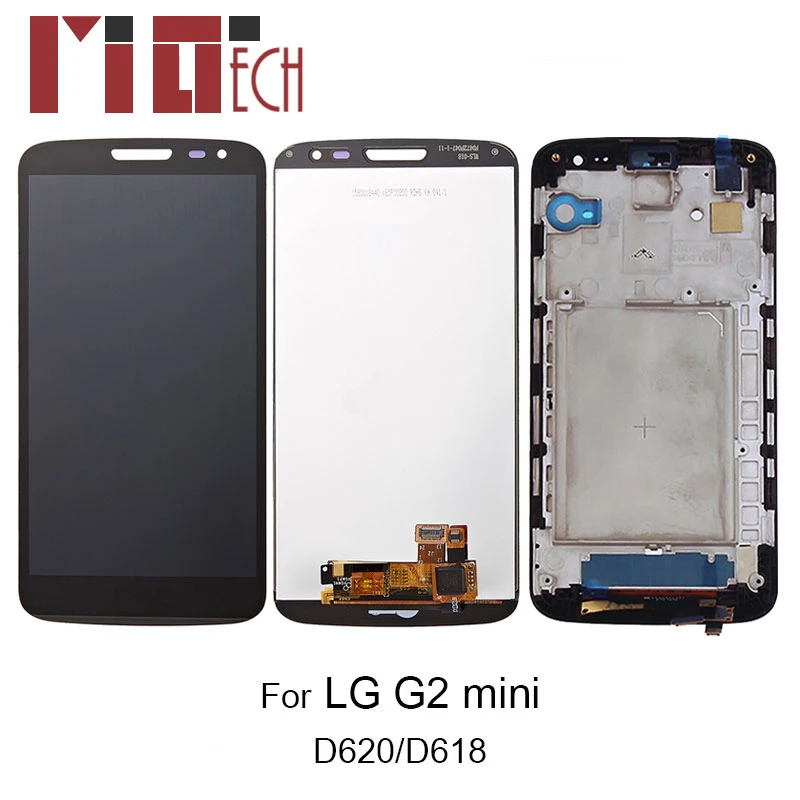 

LCD Display For LG G2 Mini D620 D618 LCD Touch Screen Digitizer Assembly Replacement Parts Black White With Frame
