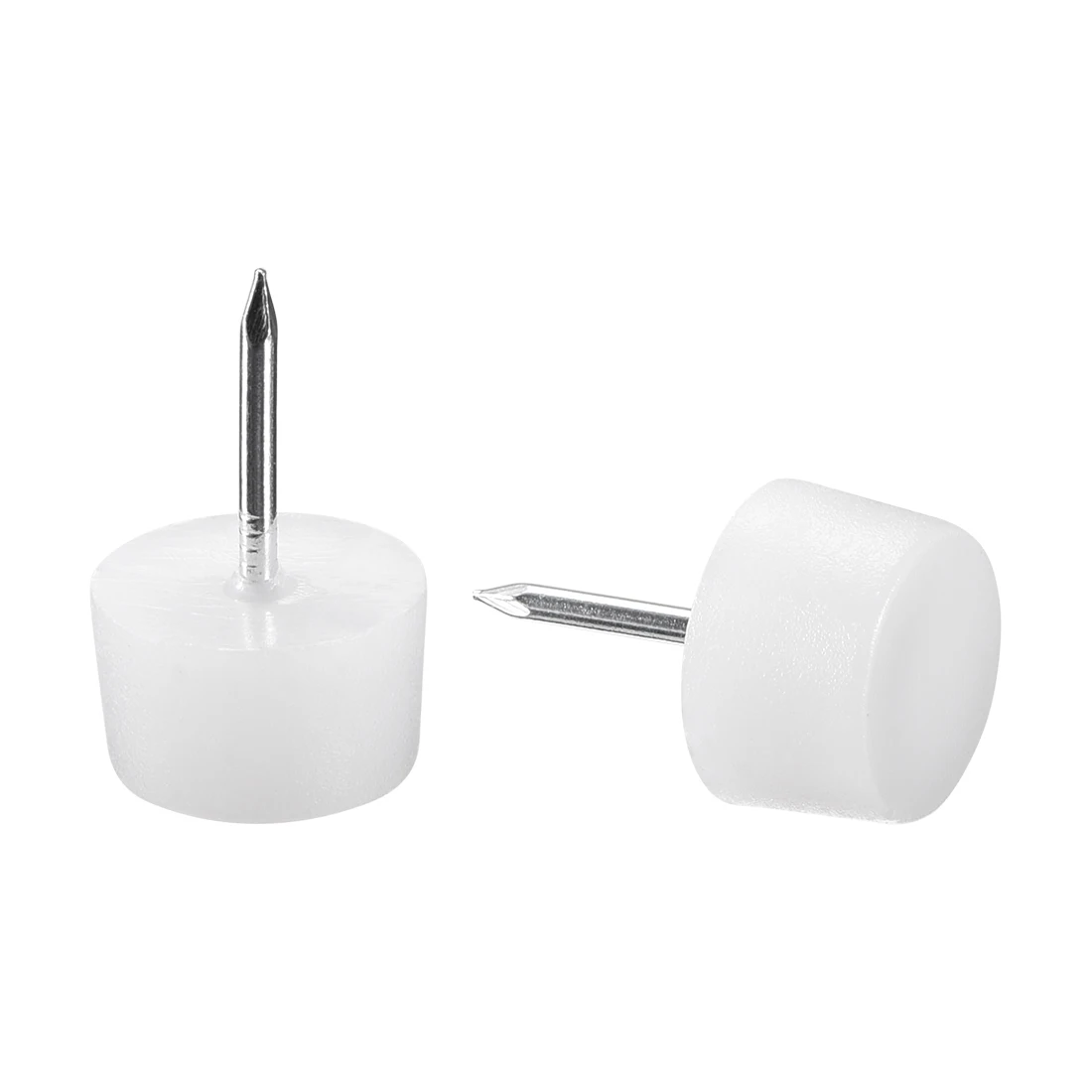 

uxcell 1/5/10/20/30/40/60/80pcs Furniture Feet Nail Plastic Chair Table Leg Protector Pads 14/16/18/20mm Diameter White