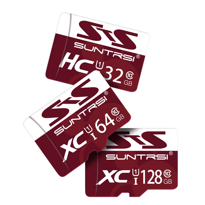Suntrsi карта памяти 128 ГБ 256 Micro SD TF карты 64 32 флэш SDHC высокоскоростной Класс 10 C10