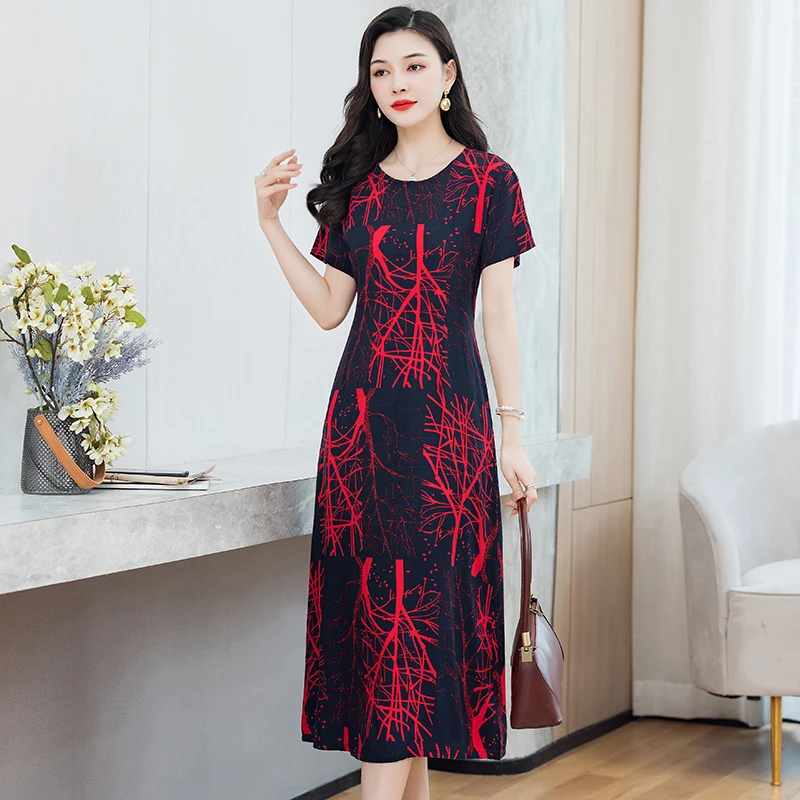 Женское платье макси с цветочным принтом размеры до 5XL|Платья| |