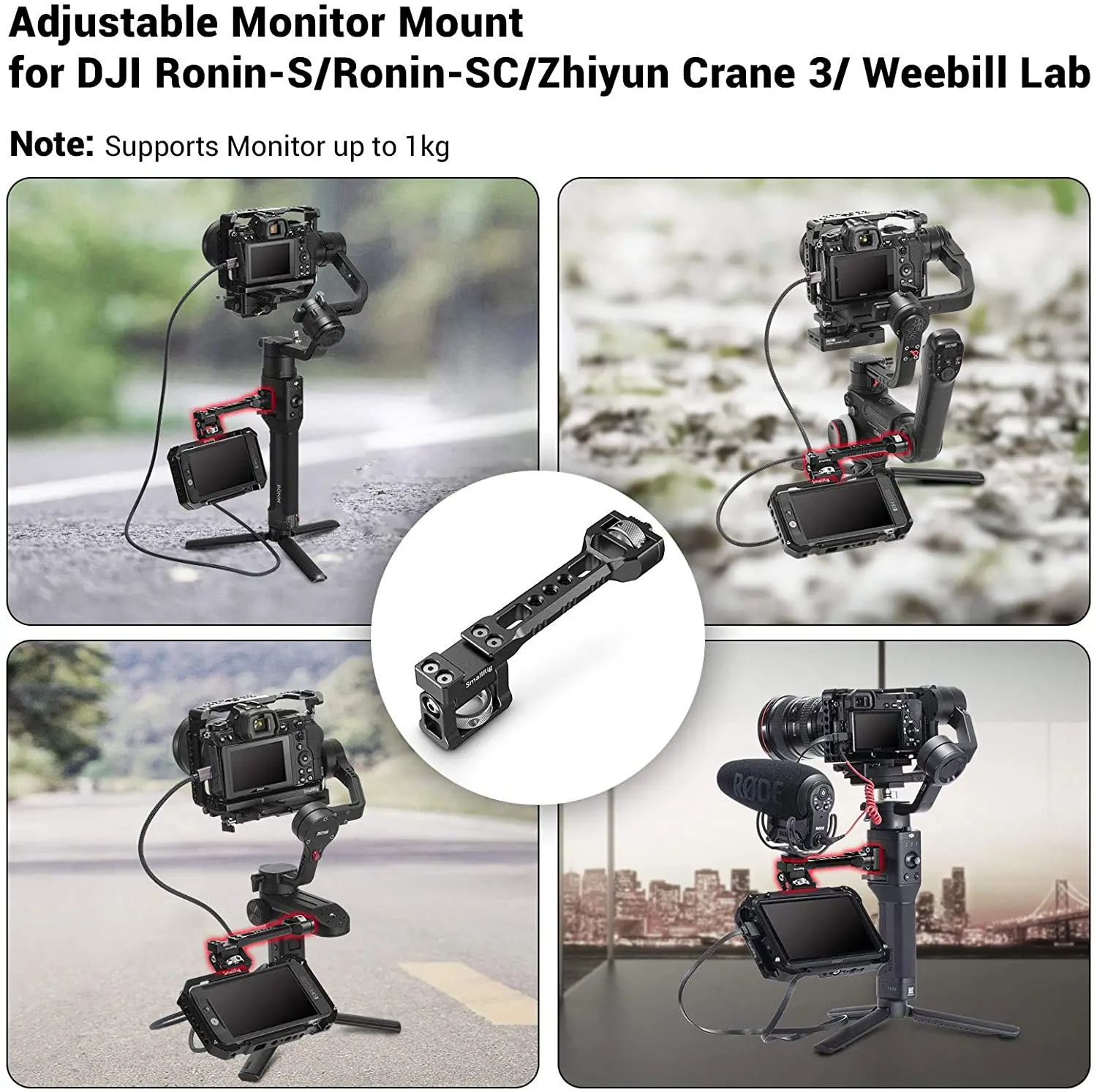 SmallRig Adjustable Monitor Mount for Select Handheld Gimbals-BSE2386 US Stock SmallRig Adjustable Monitor Mount for Select Handheld Gimbals-BSE2386 US Stock