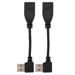 USB 2,0 A мужской и женский угол 90 градусов левый изгибы и правый кабель с изгибом