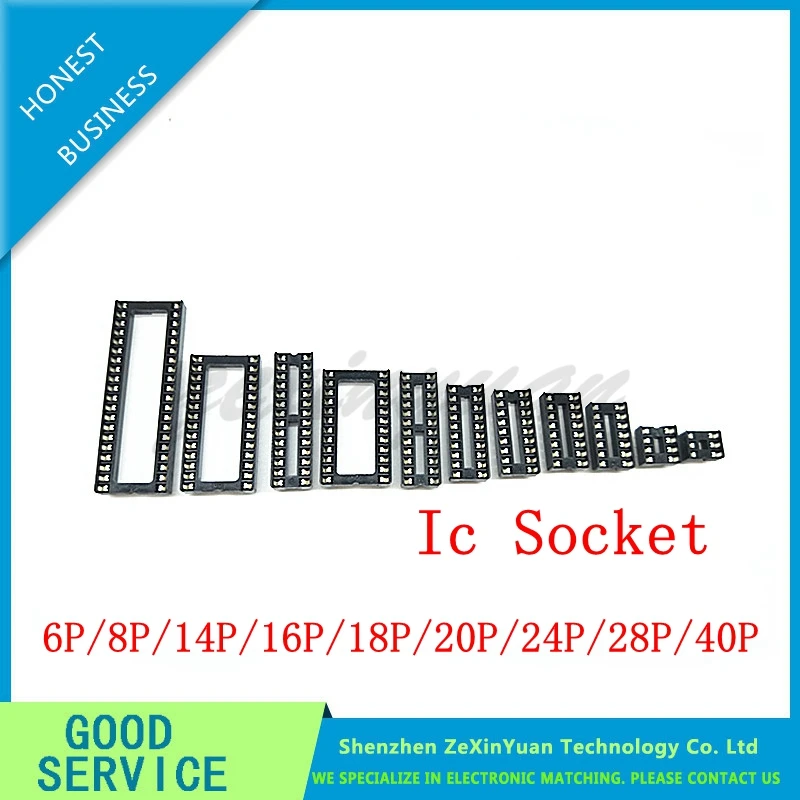 10 шт. IC розетки DIP6 DIP8 DIP14 DIP16 DIP18 DIP20 DIP28 DIP40 контактный разъем DIP на возраст 6 8 14 16 18 20 24