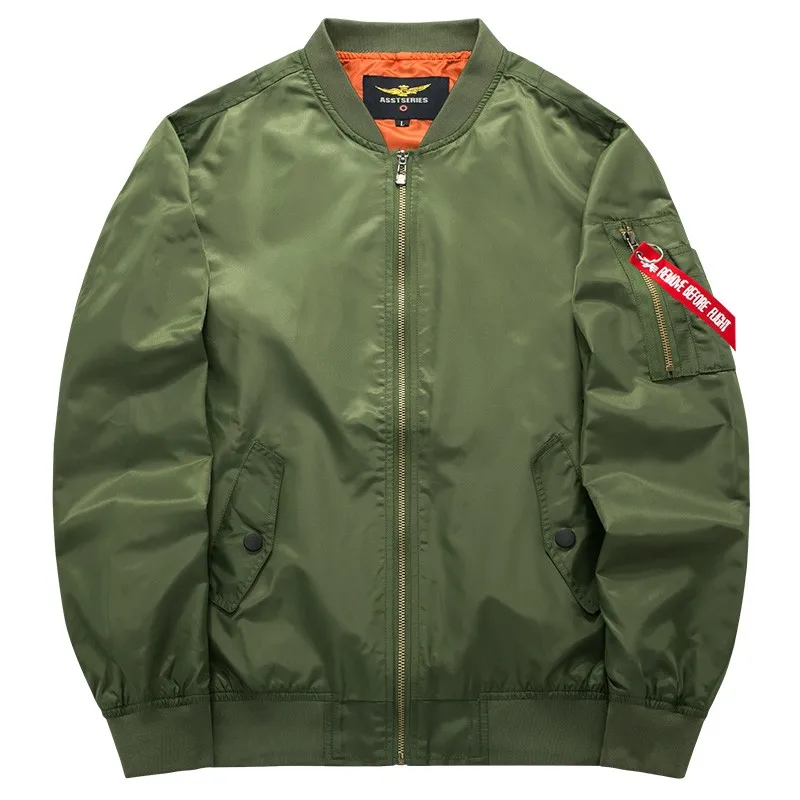 Высокое качество Мужская куртка-бомбер Ma1 Толстая армейская зеленая Военная мотоциклетная куртка Ma-1 Авиатор Пилот Air уличная Мужская
