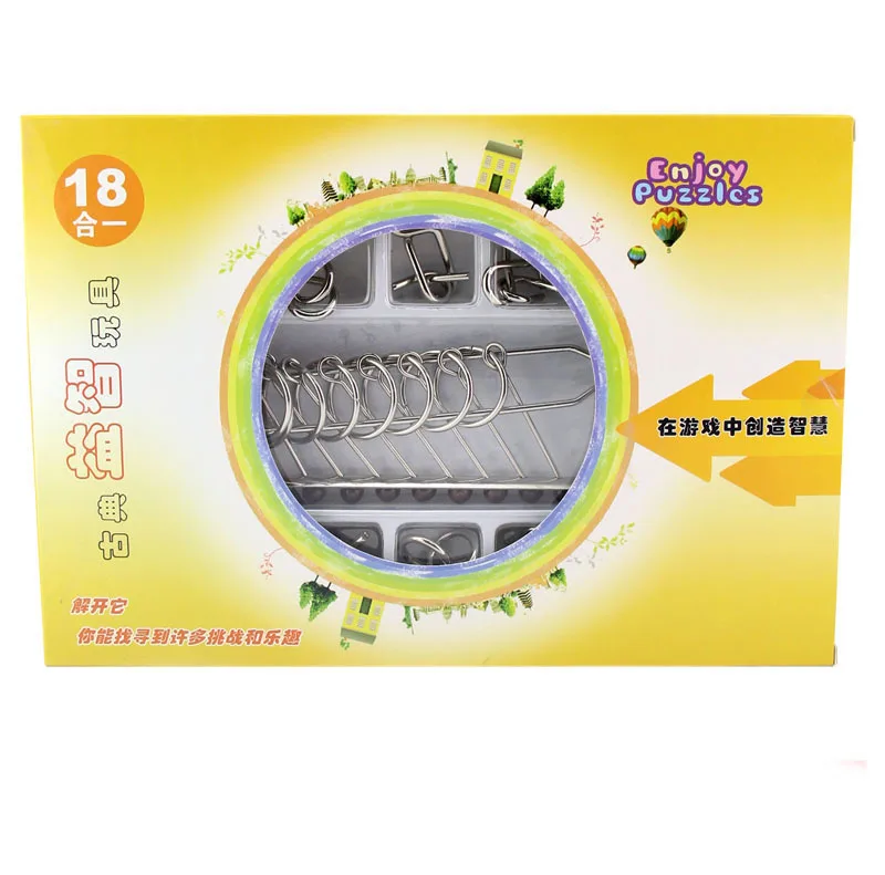  Factory Price Intelligence Knot Nine 18-Piece Set Adult Children Unclasp Looping-off Educational Te - 4000267298706