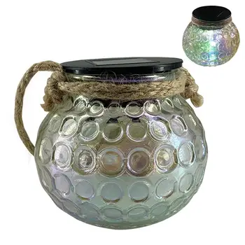 

Solar LED Starry Sky Light Glass Intelligent Control Hanging Lamp Outdoor Waterproof Garden Yard Decorative White Light Lamp