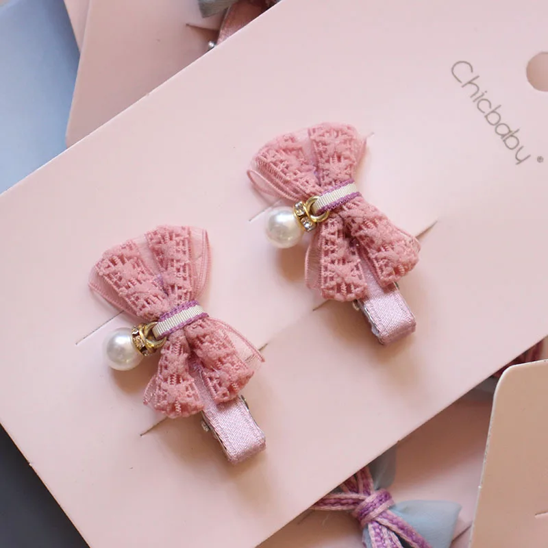Chicaby Корейский детский стиль, Корейский сладкий пряжа шпилька, шпилька, бант, кролик, жемчужные волосы. Нарисованной длинноволосой девочкой, аксессуары
