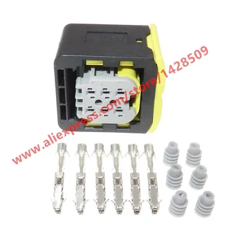 

5 Sets 6 Pin Waterproof Automotive Electrical Connector Female Sealed Plug For Trucks Cars 2-1418469-1