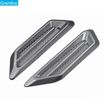 

1 Pair Side Mesh Cover Universal Shark Gills Auto Sticker Hood Bonnet Car False Air Outlet Decoration Stickers