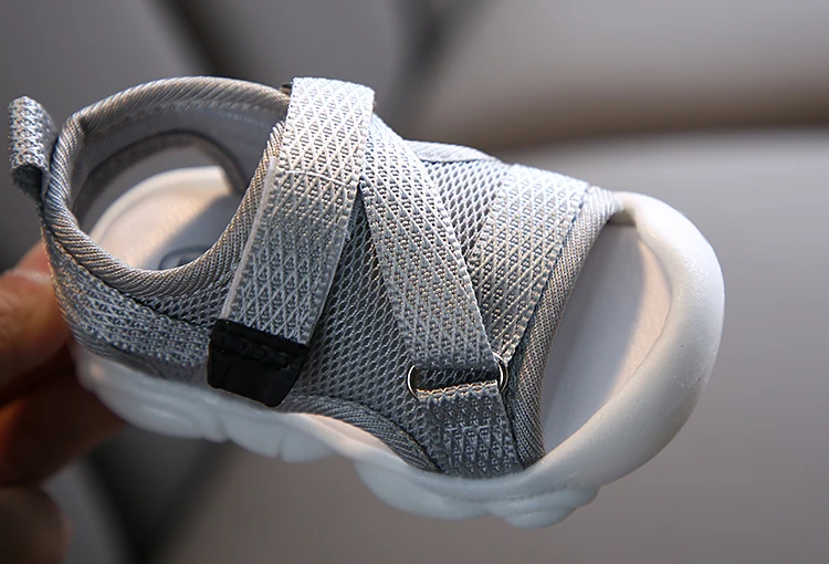 Summer Toddler Sandals Baby Girl Shoes Solid Color Net Cloth Breathable Boys Sneakers Kids Infant Sport Girls Sandals SYJ035