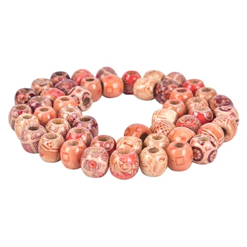 

50pcs/bag 12mmx10mm Wood Hair Beads Big Hole Dreadlock Beads For Jumbo Braid Dreadlock Hair Accessories
