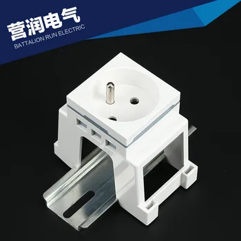 

French Standard din rail mount power socket English-scale Digital Socket C45 British Standard Card Rail Socket