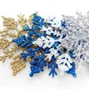 12pcs 10cm Gold Powder Plastic Snowflake Frozen Party Supplies Winter Decor Ornaments Christmas Tree Decorations for Home Snow ► Photo 2/6