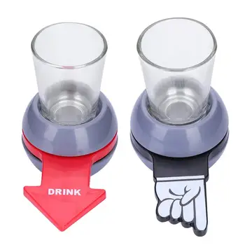 

Funny Shot Spinner Party Game Rotatable Arrow Beer Wine Glass Cup Kit Spin The Shot Drinking Game Gifts Entertainment 2019