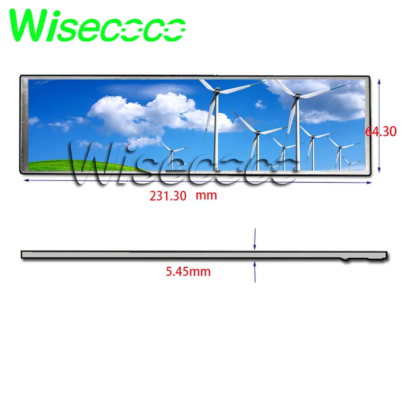 Wisecoco 8.8 Polegada Ips Tela Lcd 1920*480 Aida64 Display Mipi 40 Pinos Hsd088ipw1 Micro Usb Placa de Controlador Automotivo Display Painéis e LCDs p/ tablet - Imagem 5