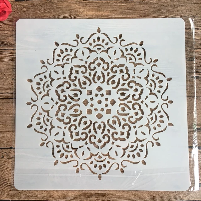 30 * 30cm size diy craft mandala mold for painting stencils stamped photo album embossed paper card on wood, fabric, wall 32
