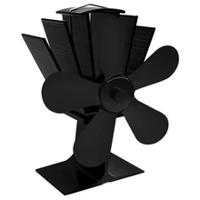 5 Blades Heat Powered Stove Fan Home Silent Heat Powered Stove Fan Ultra Quiet Wood Stove Fan Fireplace Fan