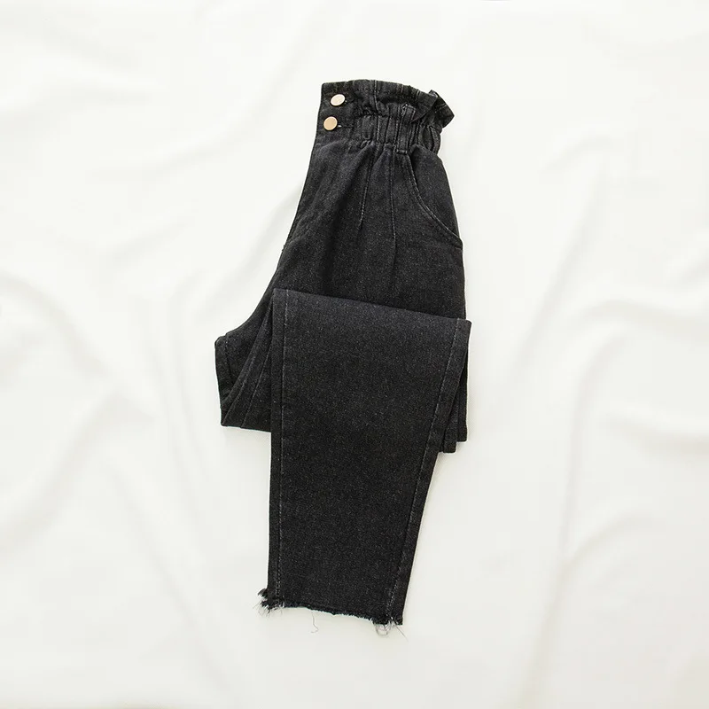 Style 3 Black YuooMuoo High Quality Soft Vintage Boyfriend Jeans for Women Elastic High Waist Mom Black Jeans Harajuku Long Denim Pants - Цвет: Style 3 Black