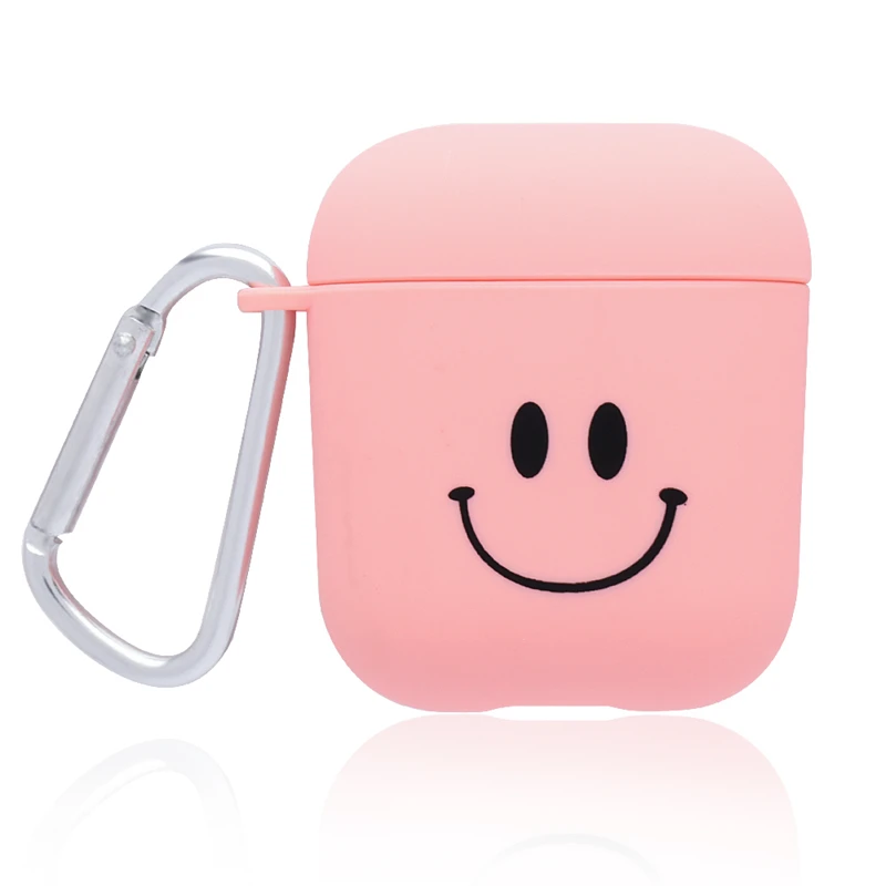 Мягкий силиконовый чехол Mini для Apple Airpods 2, защитный чехол для air pods, чехол, беспроводная Bluetooth гарнитура, аксессуары, мультфильм - Цвет: black 2