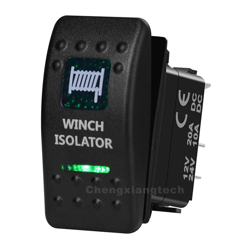 Aramox Interruttore A Bilanciere ON/OFF 3 Pin - 12-24V Con LED - Per Auto, Caravan, Nautica, Clacson