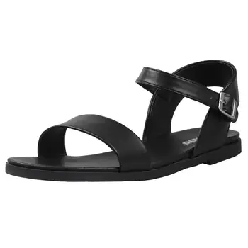 

Kunsto Women's Synthetic Leather Summer Sandal with Adjustable Strap Flat Shoes Hollow Out Slipper Comfort to walk