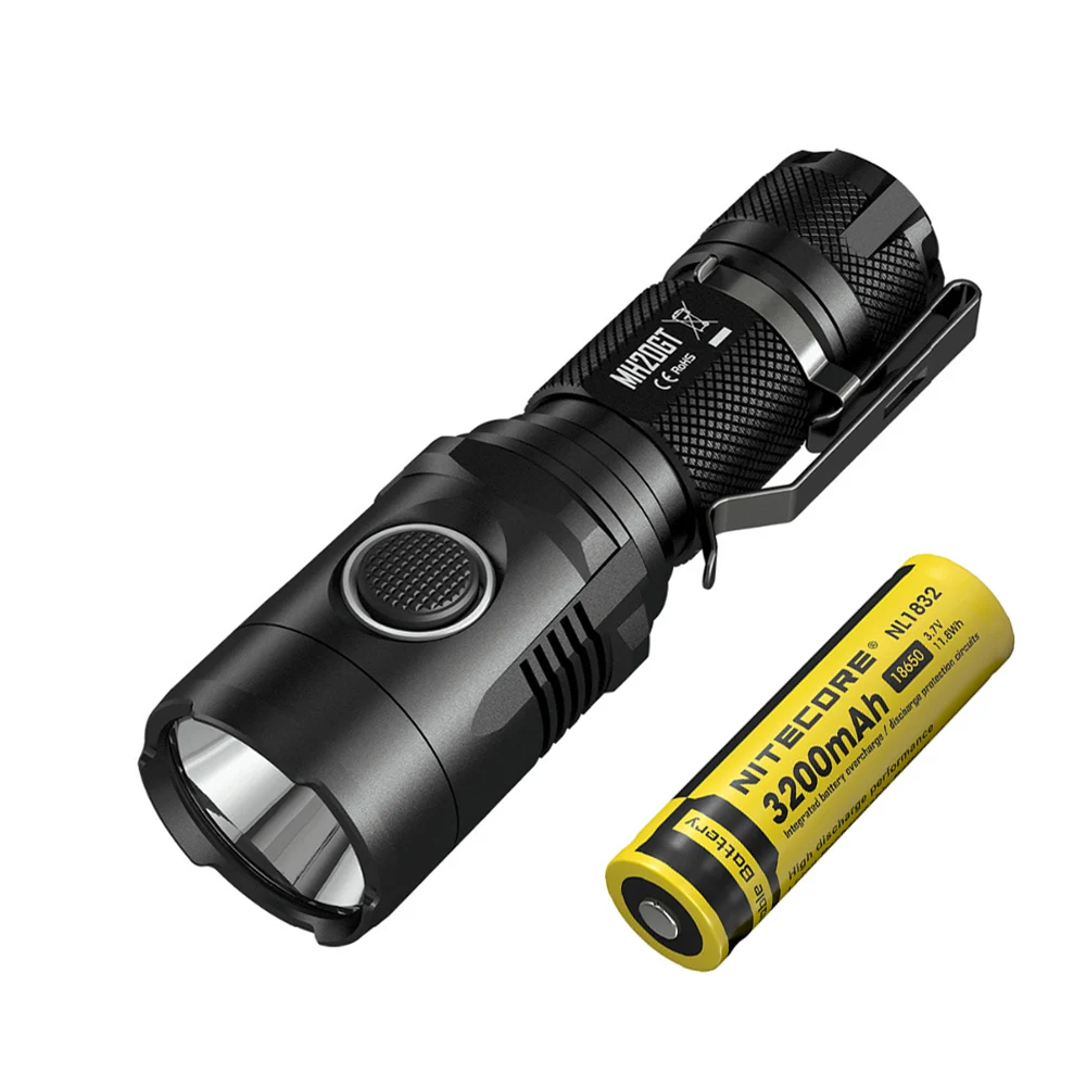 NITECORE MH20GT USB Перезаряжаемый фонарик CREE XP-L HI V3 max 1000 люмен расстояние луча 362 м уличный фонарик ручной фонарь - Испускаемый цвет: MH20GT NL1832