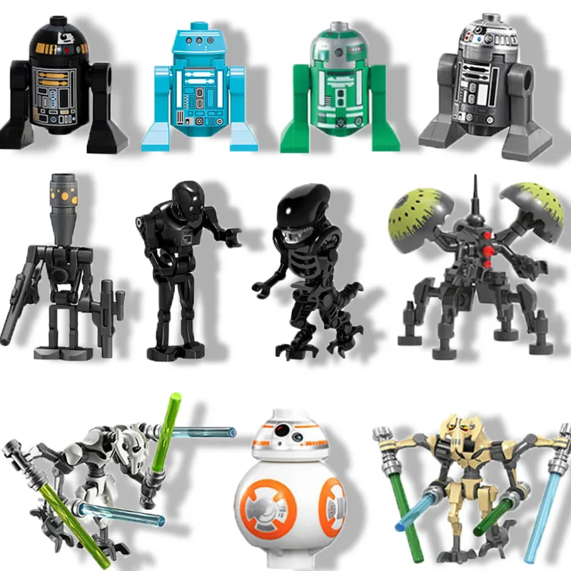 Space серии войны R2-D2 B2 робот воин фигурки аниме Рисунок строительные блоки