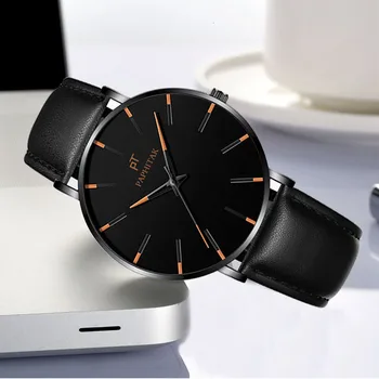 

Men Watch Leather Band Analog Quartz Watch Models Student Wrist Watch Simple Business Men Watch Wrist Watches Relogio Masculino