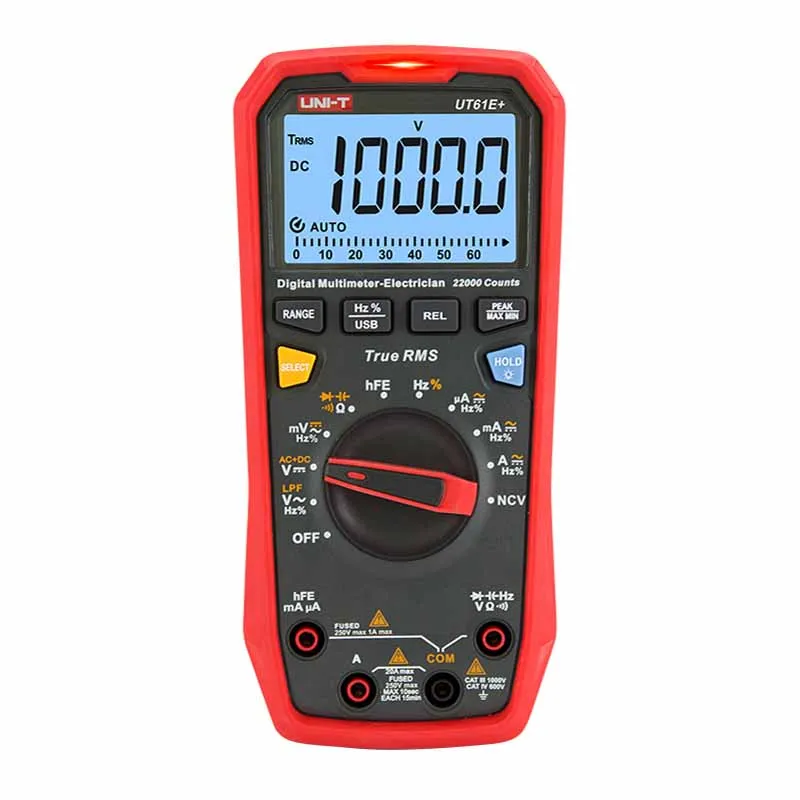 UNI-T Digital Multimeter UT61E Plus Series True RMS 1000V Auto Range Handheld Tester