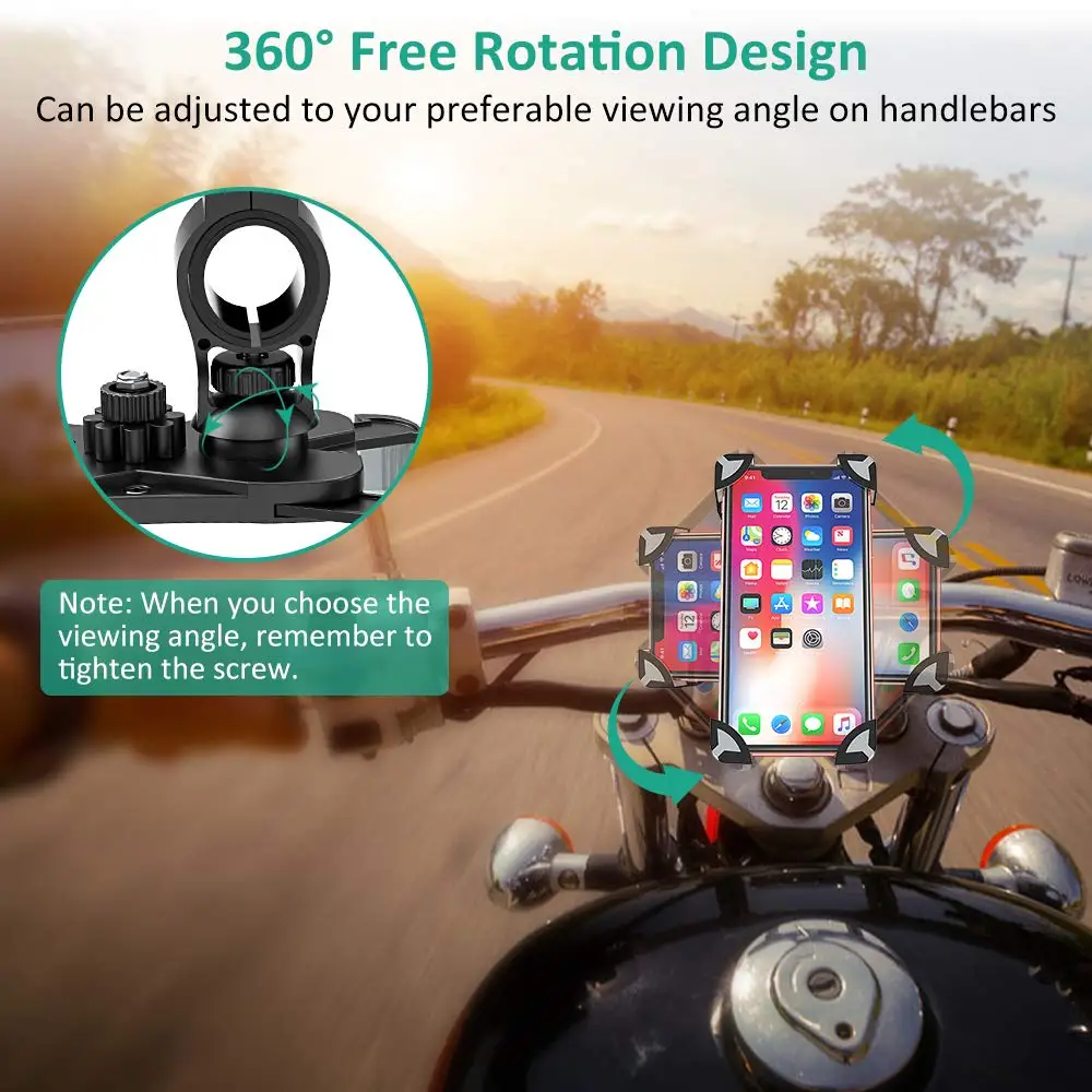 Bicycle Phone Holder Motorcycle Handlebar Cell Phone Mount Strolle Bike Phone Holder Stand for Samsung S10 S9 S8 iPhone X Xiaomi flexible mobile holder