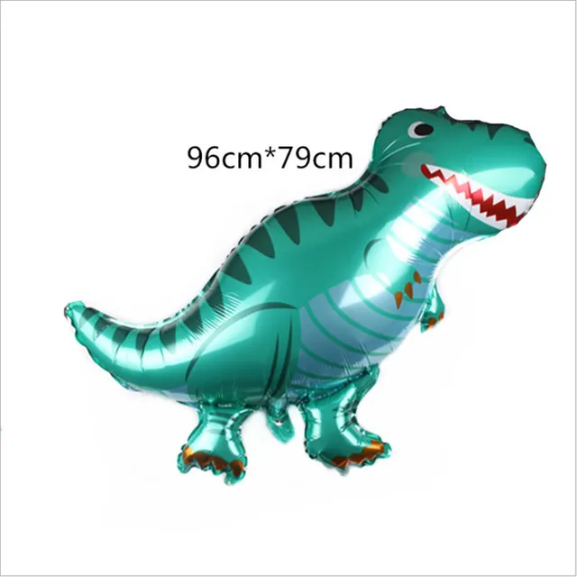 1 Large 4D Walking Dinosaur Foil Balloon Boy Animal  Children Dinosaur Birthday Forest Party Decoration iridescent