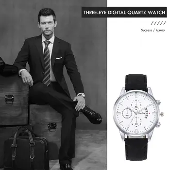 

Men Women Fashion Watches Leather Band Ultra Thin Luxury Business Clock Chronograph Sport Quartz Wrist Watches With Calendar