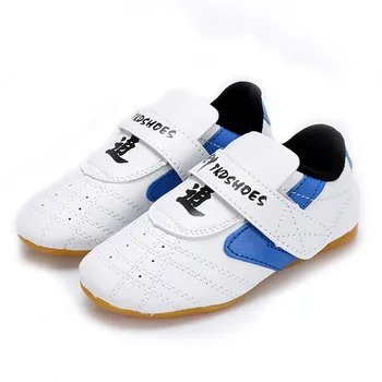 

New Training Shoes Adult Kongfu Taekwondo Shoes Soft Karate Geminbowl women Kids Classic taekwondo High Quality Leather Shoes