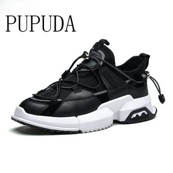 

PUPUDA running shoes men autumn new sneakers men fashion classic sport shoes men casual shoes mesh fluorescence loafers