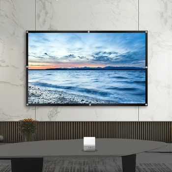

Projector Screen,16:9 HD Foldable Anti-Crease Portable Projection Movies Screen Home Theater alr screen screen for projector